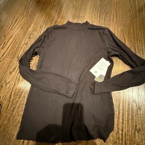 Truth Black Ribbed Turtleneck Top